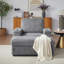 Fauteuil inclinable simple en velours côtelé de 42,5 pouces avec coussin de dossier, porte-gobelet, repose-pieds de rangement, canapé de salon confortable et profond-2042880590