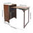 Folding Bamboo Desk with Storage Shelves