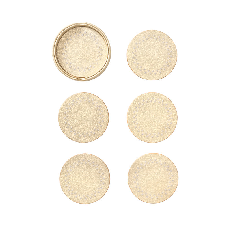 Starry Night 6 Piece Coaster Set in a Caddy