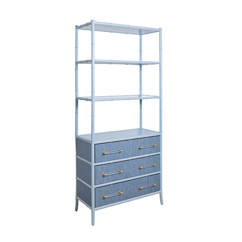 Bibliothèque étagère Flynn, Bleu