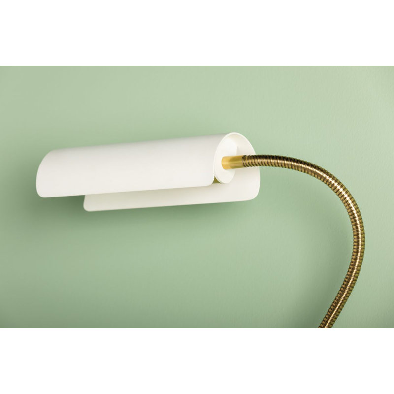 Aged Brass and Soft White Swing Arm Wall Sconce