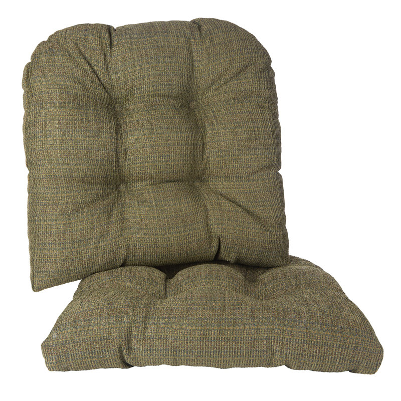 Coussins de siège larges antidérapants Lukaj 17 po x 17 po, ensemble de 2, Vert