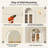 31.5"h Arch Wall Mounted Bathroom Cabinet, Beige-127922683
