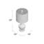Mini lampe de table DEL en verre 20 po Alper-70773695