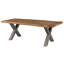 Solid Wood Top Metal Base Dining Table-64125995-64125996-64126002