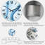 Art liquide à encre dans les tons de bleu clair V - horloge murale moderne-164775276