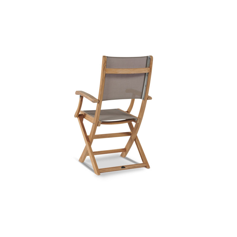 Stella Folding Dining Arm Chair, Taupe