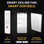 Ventilateur de plafond intérieur intelligent avec télécommande Haiku L-88764899-88764901