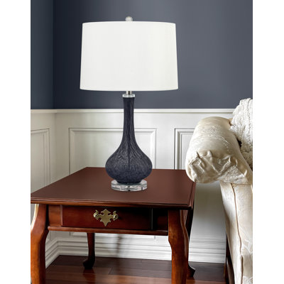 Afragola 28" Dark Blue Swirl Table Lamp