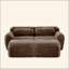Tissu moelleux doux de 80 po, canapé désossé, aucun assemblage requis, conception antidérapante avec méridienne, assise profonde, combinaison haute densité sans éponge 32D pour étude-121227128-121227131-121227133
