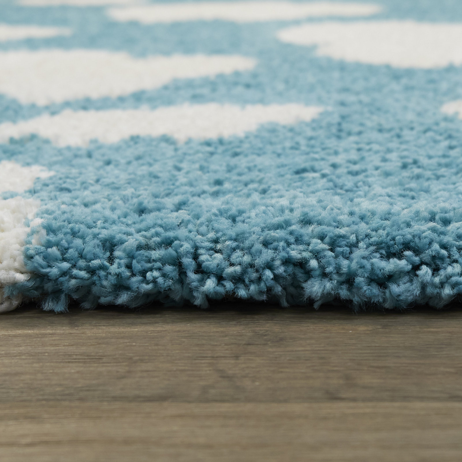 Primland Cloud Shag Area Rug, Rectangle 5'3" x 7', Blue