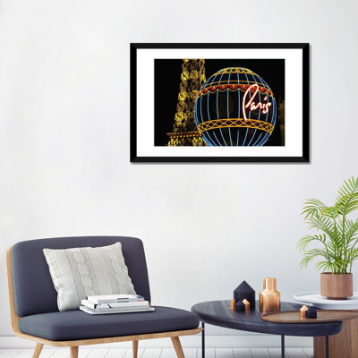 " Neon Montgolfier Balloon And Eiffel Tower Statues " by Walter Bibikow