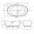 65" x 34" Freestanding Tub Solid Surface Stone Resin Soaking Bathtub-110875394