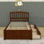 Lit plateforme simple en bois 2 tiroirs avec tête de lit Dishad-87375559