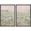 «Serene Meadow Field Pastel Floral Landscape In Hazy Dawn Light Modern Art Wall Decor», reproduction d'art encadrée sur toile, 2 pièces-98109002-98109004
