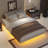 Modern Low Profile Platform Bed With LED Lights-722566747-724381364