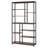 78.7 Inch Extra Tall 8-Tier Rustic Staggered Etagere Bookcase With Spacious Shelves For Home Organization