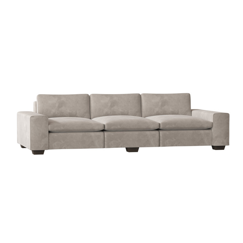 Liam Sofa, Bella Black Performance Velvet, Brown Mahogany