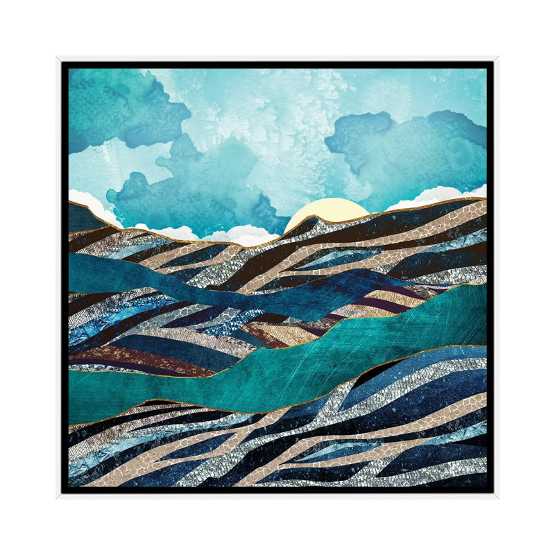New Day - impression d'art graphique, 26" H x 26" W x 1.5" D, Aucun mat, Toile blanche encadrée