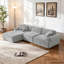 Canapé modulaire de 105 po, canapé désossé, canapé compressé, housse de canapé amovible et lavable, remplaçable, revêtement en tissu tissé texturé moderne, conception convertible en forme de L pour le salon-622075916-622075913-622075912