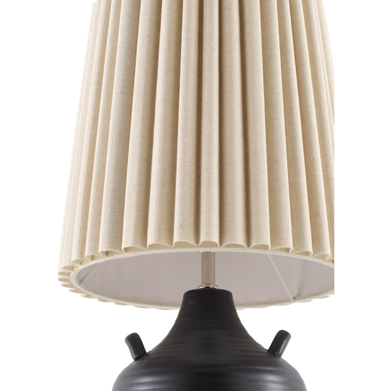 Camilly Accent Table Lamp, Black Base / Tan Shade