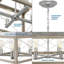 Lustre carré de style lanterne à 4 lumières Uschi-1493975868