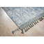 8x11 Blue Hand-Knotted Wool Diamond Lattice Stripes Tribal Modern Contemporary Carpet Rug