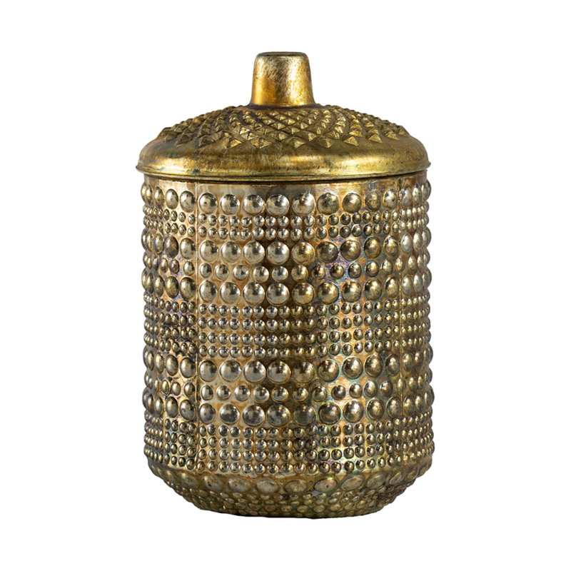 Scented Jar Candle with Glass Holder, 6.7" H x 4" W x 4" D