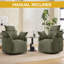 Fauteuil inclinable rond pivotant avec appui-tête réglable, alimentation et options manuelles-481345627-481345631