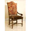 Upholstered Arm Chair in Brown/Rust