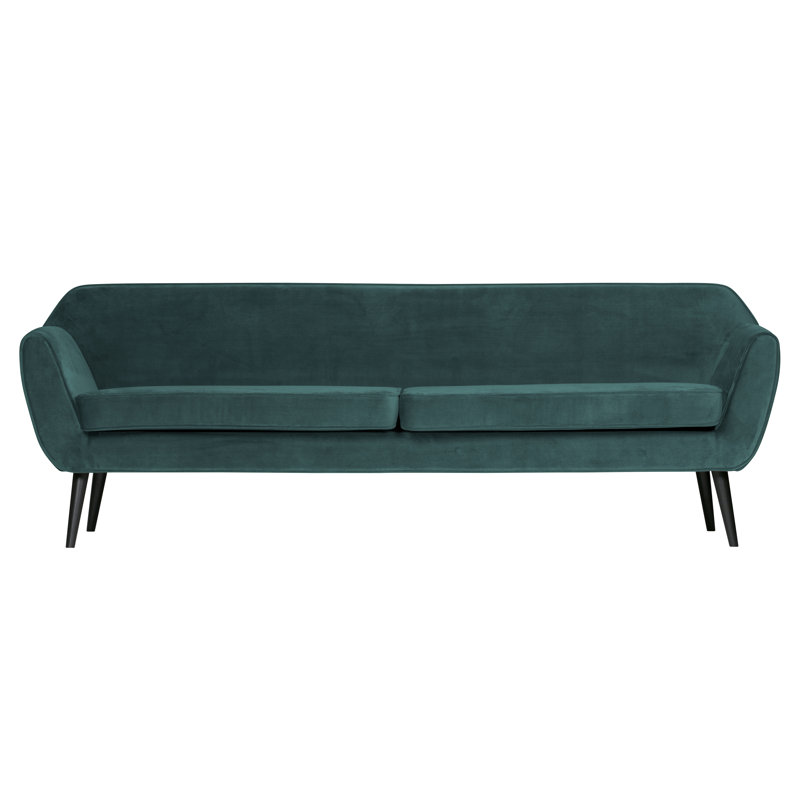3 Seater Sofa, Velvet Teal, 75 cm H x 187cm W x 82 cm D