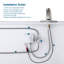 Robinet de salle de bain automatique à capteur central sans contact avec plaque de recouvrement-105300106