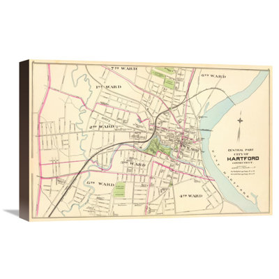 " Connecticut: Hartford, Central, 1893 " by D.H. Hurd And Co.