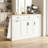 Kitchen Island Cabinet, Sideboard With Pull-Out Trash Bin, Sliding Doors & 3-Tier Spice Organizer-1084345566
