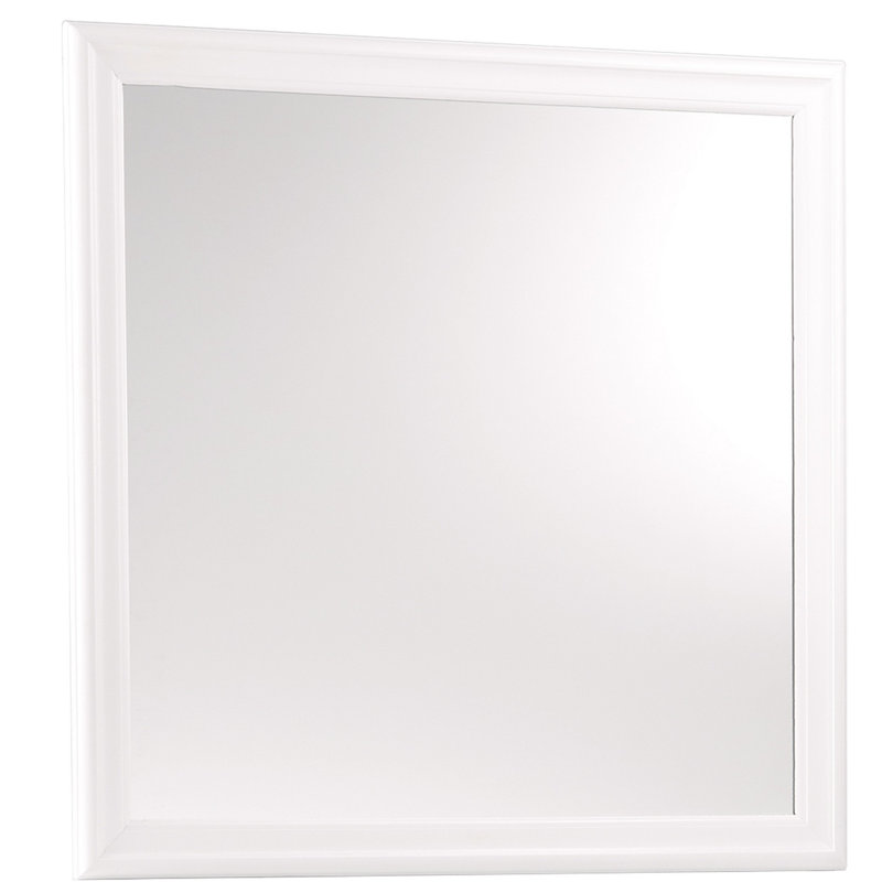 Miroir de commode biseauté en bois Rinata