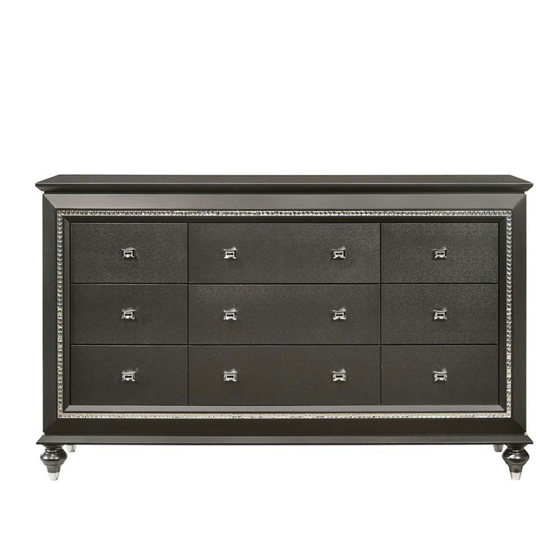 Commode Haymes, gris métallique, Gris