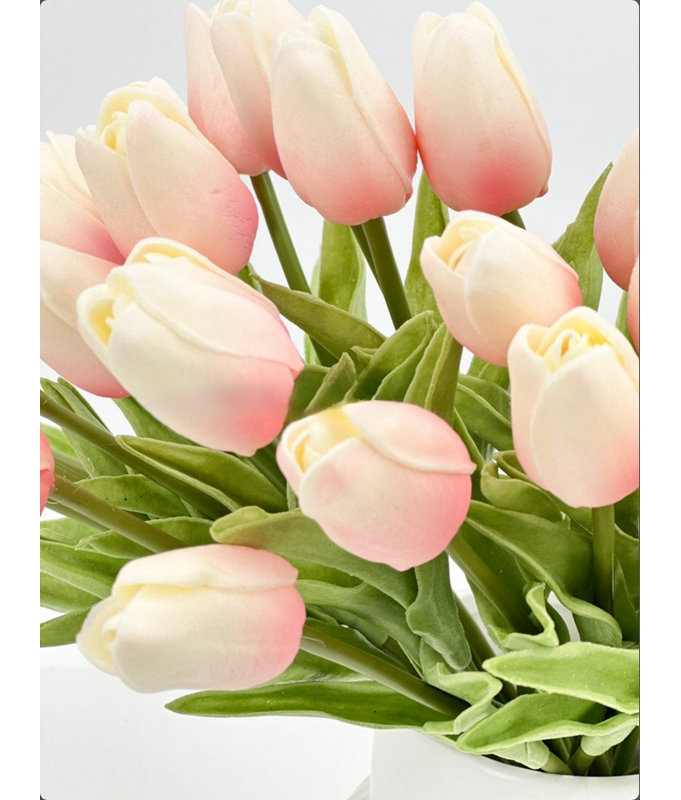Arrangement floral moderne 60 tulipes, Rosé