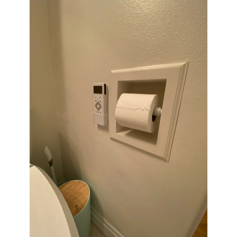 Porte-papier hygiénique encastré Tracy, Blanc