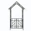 Arche de jardin en métal de 147,5 cm de large, treillis, support pour plantes grimpantes en acier galvanisé robuste, arche extérieure antirouille pour rosiers grimpants, décor de jardin.