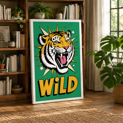Wild Tiger Energy Modern - Wrapped Canvas