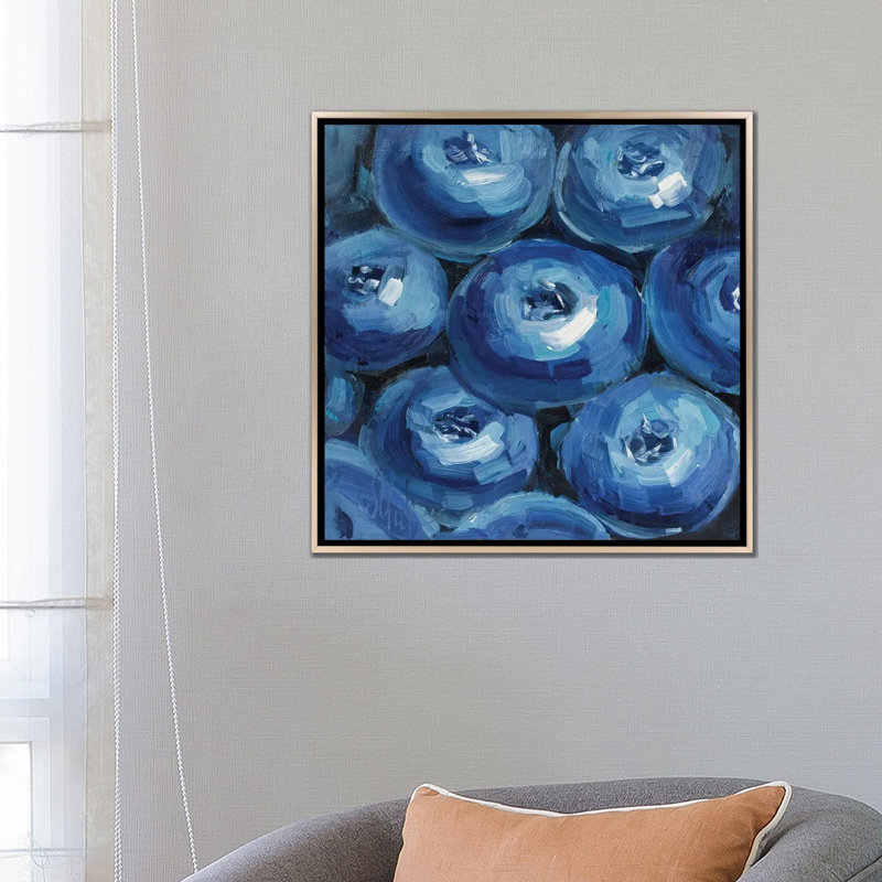 Bleuet - reproduction d'art murale - toile encadrée, 26" x 26", Framed Canvas, Champagne