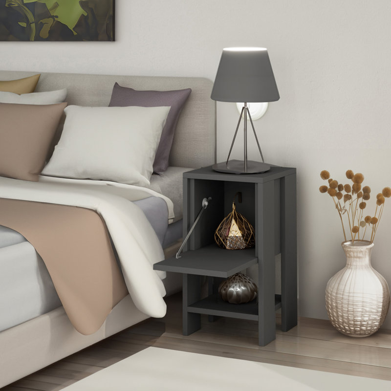 Table de chevet noire Bronzavia