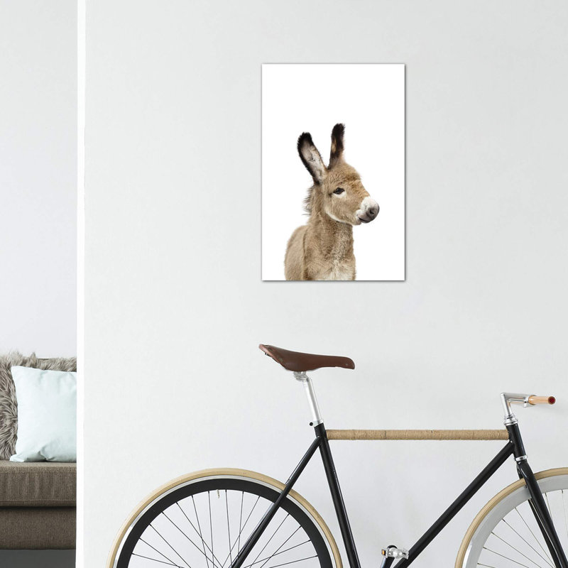 «Baby Donkey» par Sissi & Seb - reproduction de photo, Pas de tapis, Toile tendue, H 12 po x l 8 po x P 0,75 po