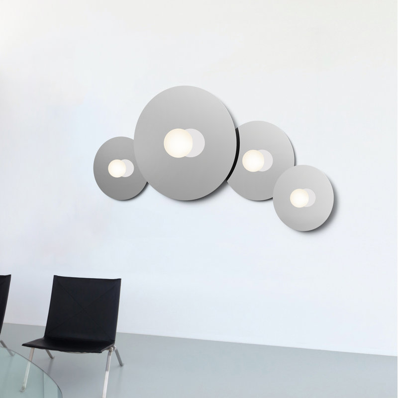 Bola Flush Disc, Chrome, 6.2" H x 12" W x 12" D