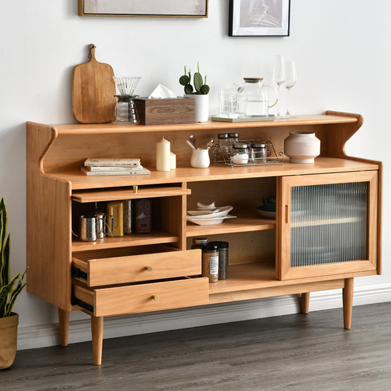 Buffet Modern Burlywood, H 36,22 po x l 59,06 po x P 16,14 po
