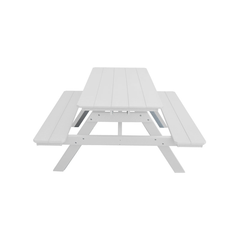 Table de pique-nique rectangulaire, Blanc, L 55 po x L 60 po