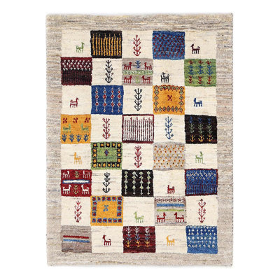 Tapis ivoire noué à la main 2 pi 1 po x 3 pi