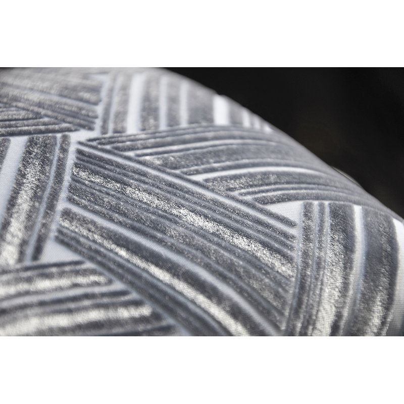 Entwined Square Velvet Pillow Cover & Insert, 22" x 22", Silver