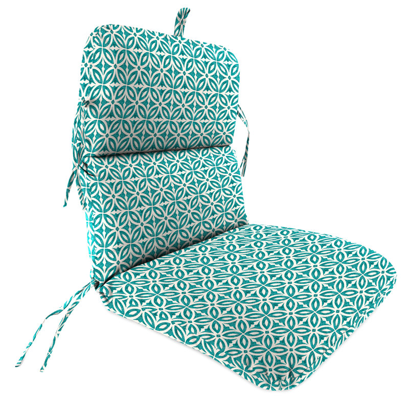 Byrom 22" x 45" Outdoor Chair Cushion with Ties and Loop, Mimala Celestial