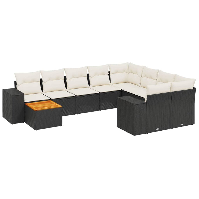 Grand canapé modulaire en rotin PE Vidaxl